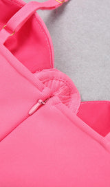 BANDAGE FISHBONE MINI DRESS IN PINK Dresses styleofcb 