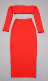 OFF THE SHOULDER BODYCON TWO PIECE SET Clothing styleofcb 