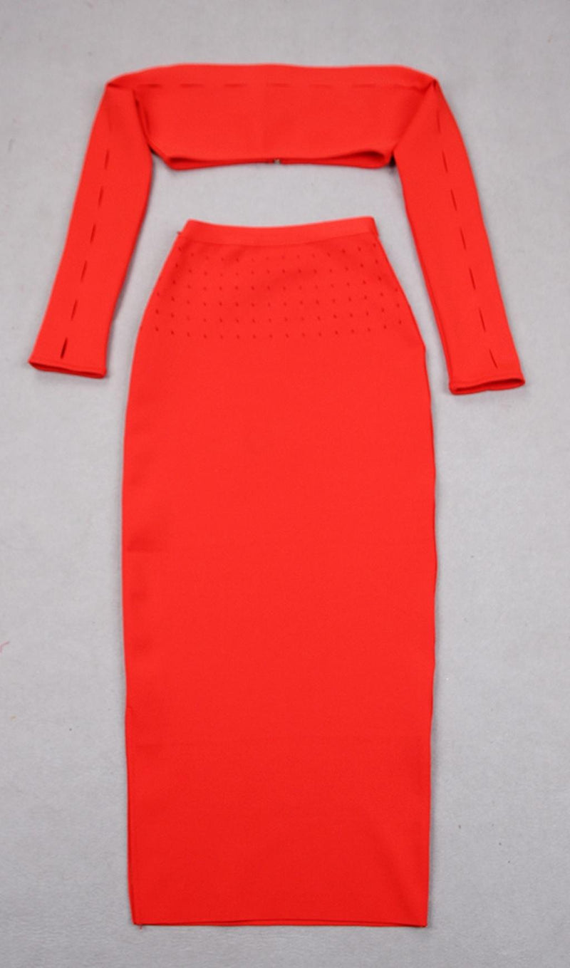 OFF THE SHOULDER BODYCON TWO PIECE SET Clothing styleofcb 