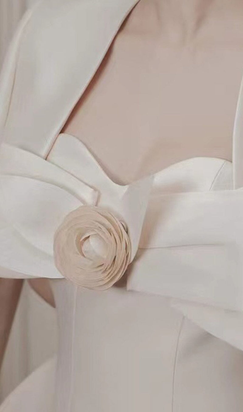 BOW DECORATIVE BANDEAU DRESS SET IN CHAMPAGNE styleofcb 