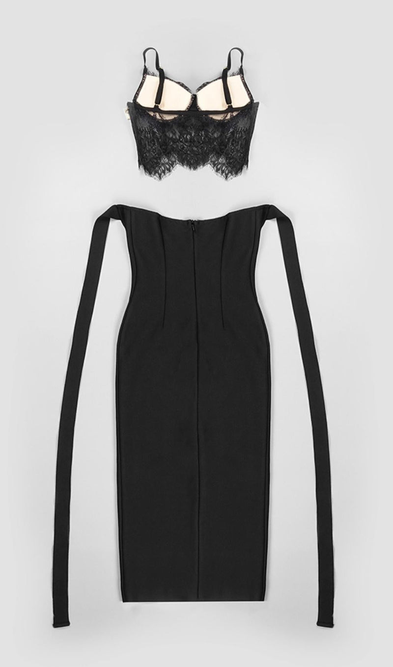 HALTER CUT OUT MIDI DRESS IN BLACK Dresses styleofcb 