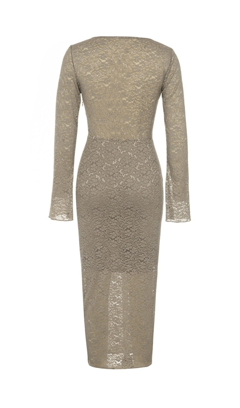 FLORAL LACE LONG SLEEVE MIDI DRESS Dressers styleofcb 