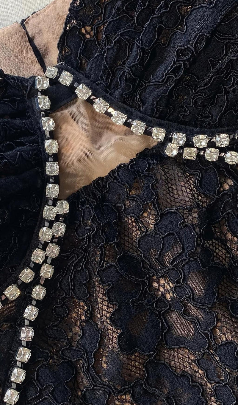 SLEEVELESS LACE MIDI DRESS IN BLACK Dresses styleofcb 