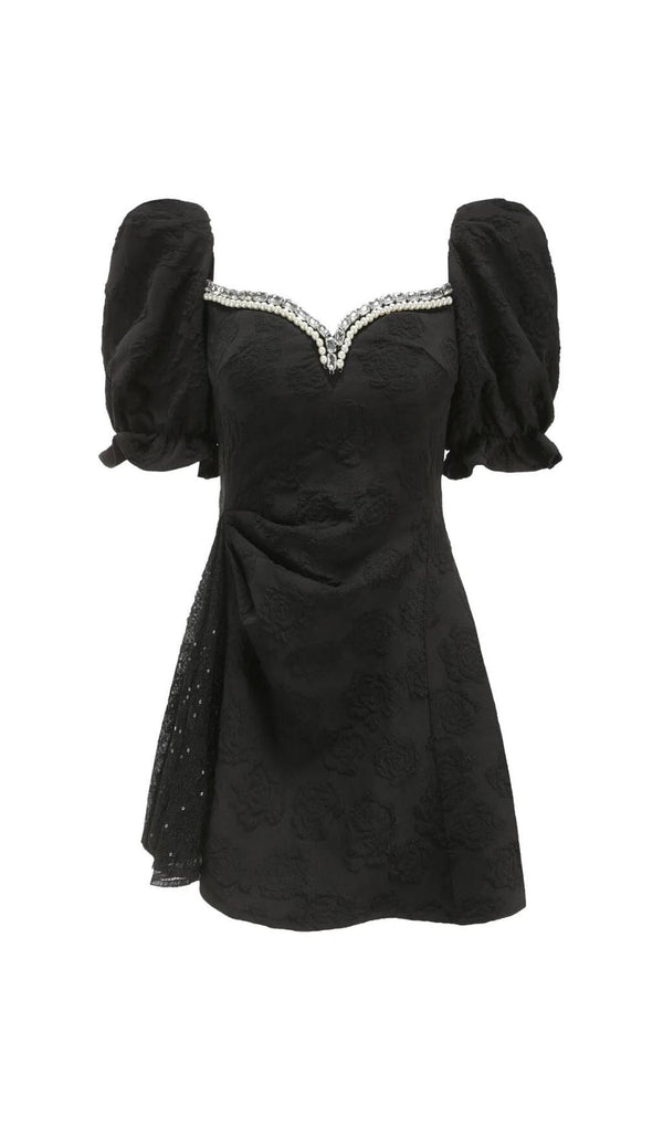 DIAMOND FLORAL BACKLESS MINI DRESS IN BLACK Dresses styleofcb 