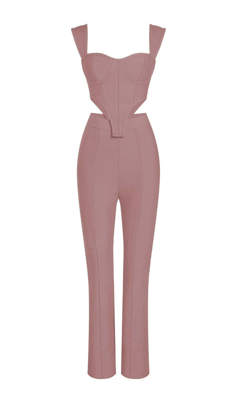 BANDAGE CUT OUT TWO PIECE SET styleofcb XS NUDE 