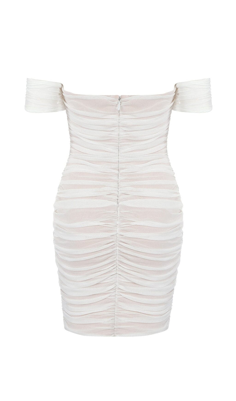 MESH HALTER BODYCON MINI DRESS styleofcb 