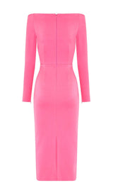 PINK BOW BANDAGE MIDI DRESS styleofcb 