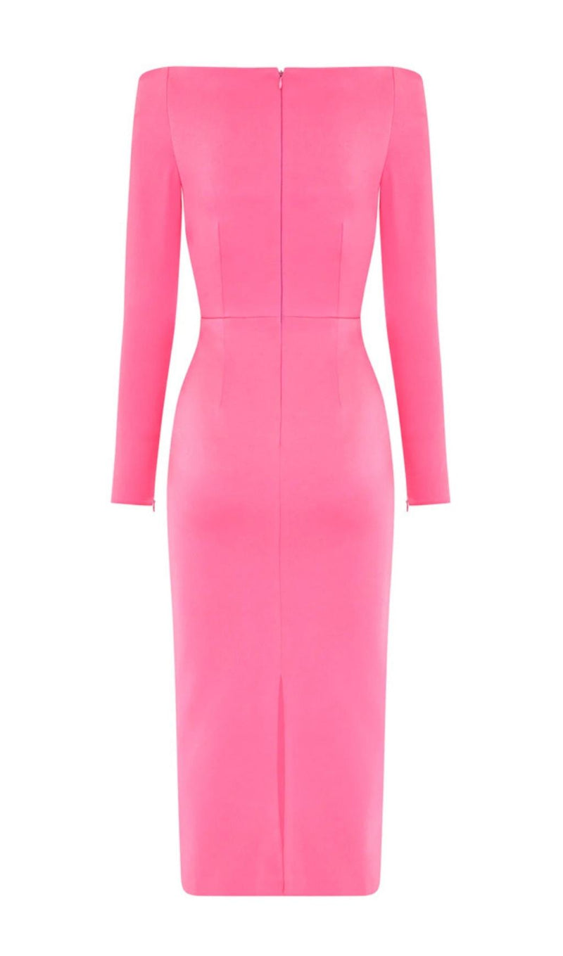 PINK BOW BANDAGE MIDI DRESS styleofcb 