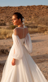 PUFFY SLEEVES WEDDING GOWN IN WHITE MAXI BANDAGE DRESSES & GOWNS styleofcb 