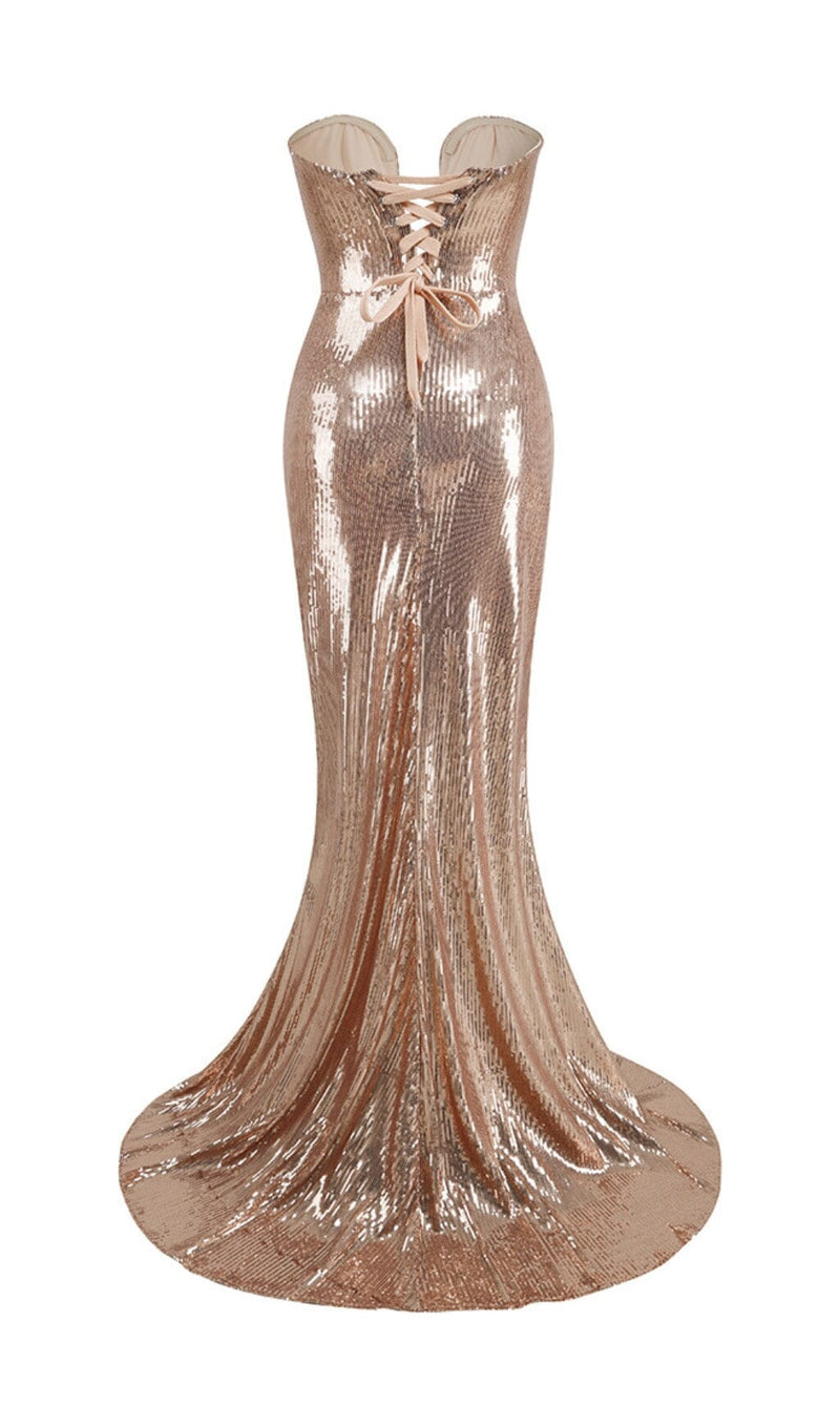 STRAPLESS SEQUIN MAXI DRESS Dresses Oh CICI 