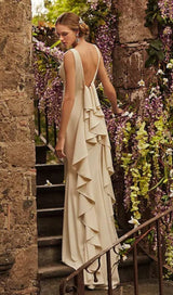 LAMINATED RUFFLE SLEEVELESS DRESS IN WHITE styleofcb 