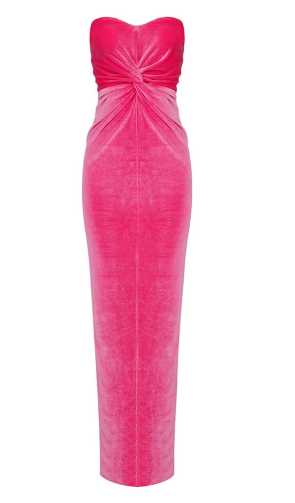 STRAPLESS MAXI DRESSES IN PINK DRESSES styleofcb 
