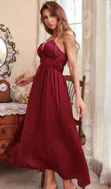 BANDAGE RUCHED MAXI DRESS IN RED Dresses styleofcb 