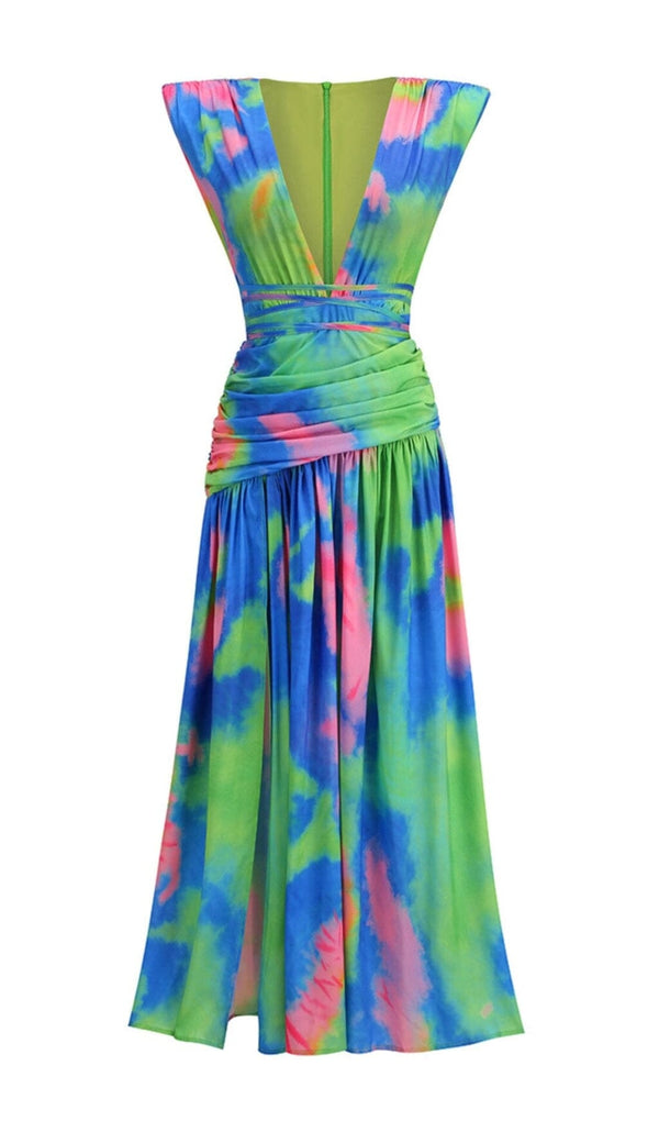 MIXED FLORA SLEEVELESS MAXI DRESS DRESS styleofcb 