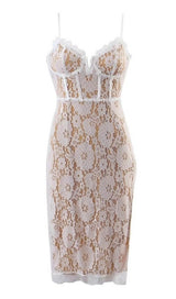 LACE SLEEVELESS MINI DRESS Dresses styleofcb S WHITE 