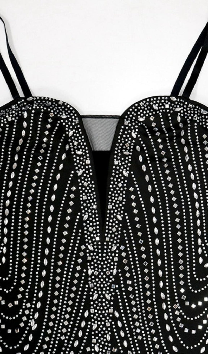 BANDAGE SEQUIN MINI DRESS IN BLACK Dresses styleofcb 