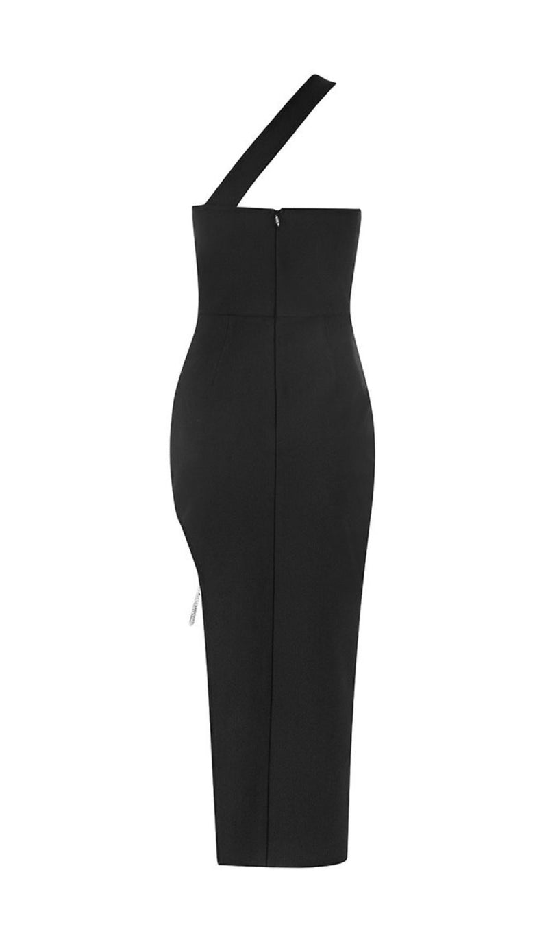 ONE SHOULDER MIDI DRESS IN BLACK Dresses styleofcb 