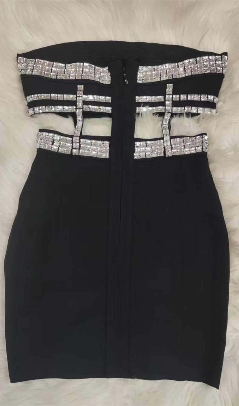 STRAPLESS MINI DRESS IN BLACK Dresses styleofcb 