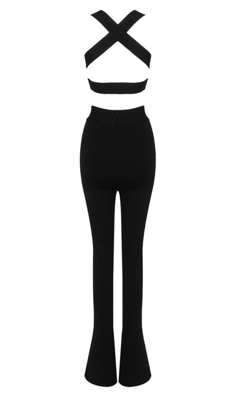 LACEUP TWO PIECE SUIT IN WHITE & BLACK Clothing styleofcb 