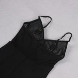STARFISH EMBELLISHED MESH BODICE MAXI DRESS IN BLACK styleofcb 