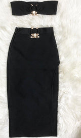 STRAPLESS TOP MAXI DRESS TWO PIECE SUIT Clothing styleofcb 