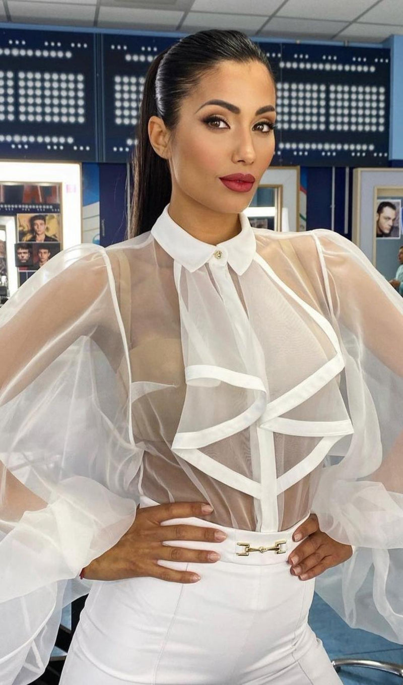 LONG SLEEVE MESH TOP Dresses styleofcb 