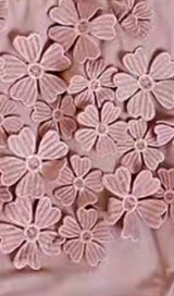 PINK EMBOSSED FLOWER SWIMSUIT Swimwear Oh CICI 