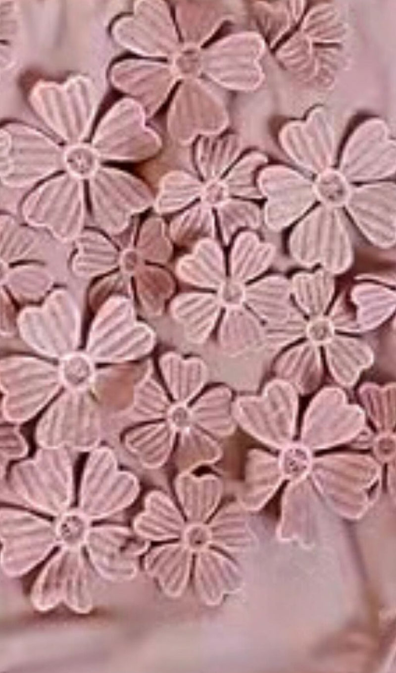 PINK EMBOSSED FLOWER SWIMSUIT Swimwear Oh CICI 