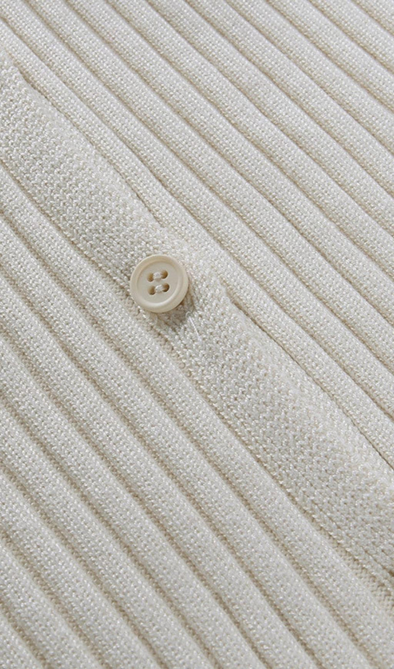 BEIGE WOOL COLLAR KNIT TOP styleofcb 