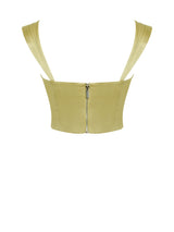 OLIVE LACE SATIN CORSET TOP styleofcb 