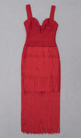 TASSEL MAXI DRESS IN RED Dresses styleofcb 