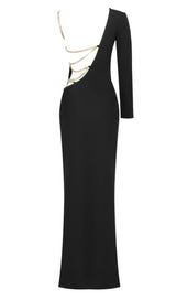 ONE SHOUDLER BACKLESS MAXI DRESS IN BLACK Dresses styleofcb 