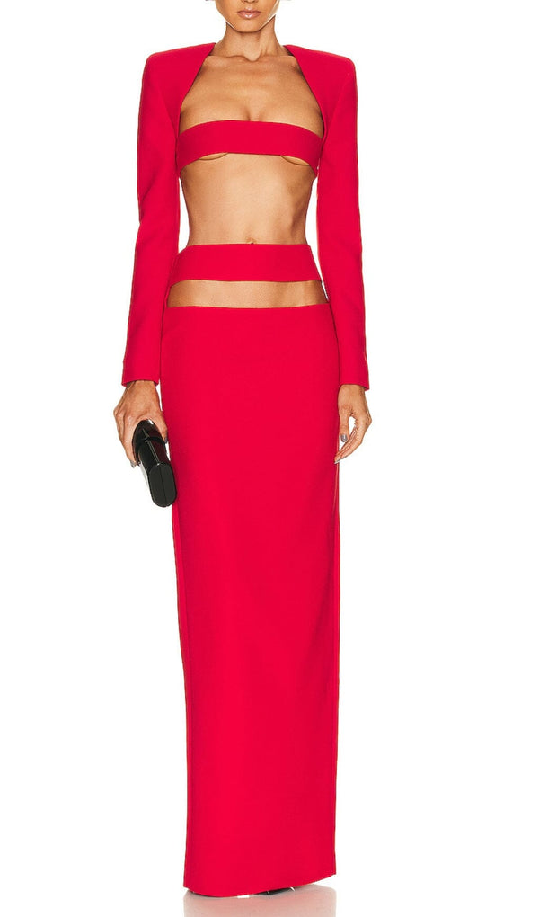 RED TWO PIECES BANDAGE SET styleofcb 