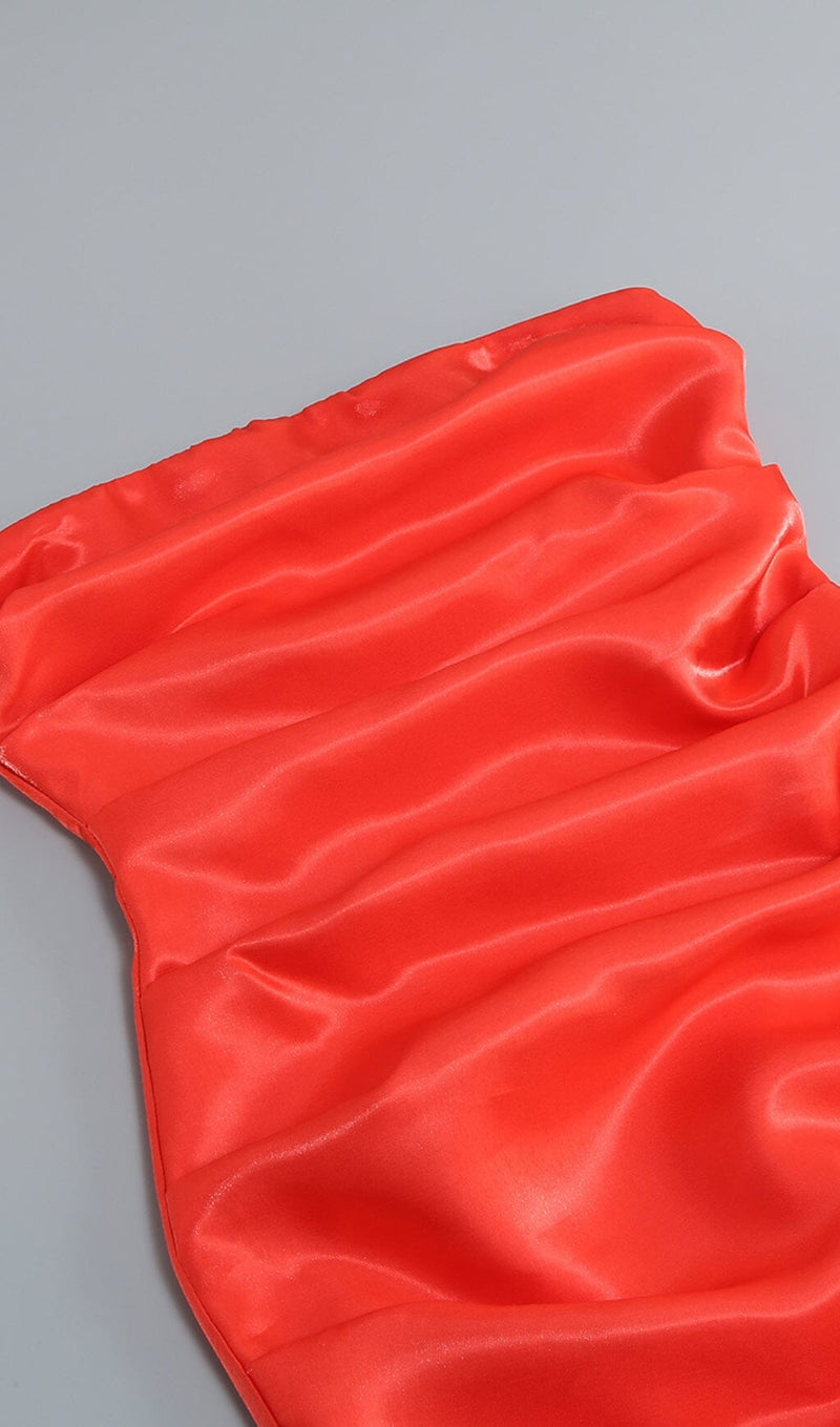 STRAPLESS BOWKNOT MINI DRESS IN RED Oh CICI 