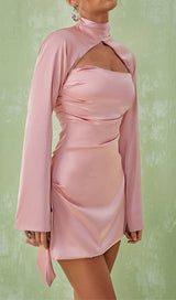 SATIN MINI DRESS IN PINK Dresses sis label 