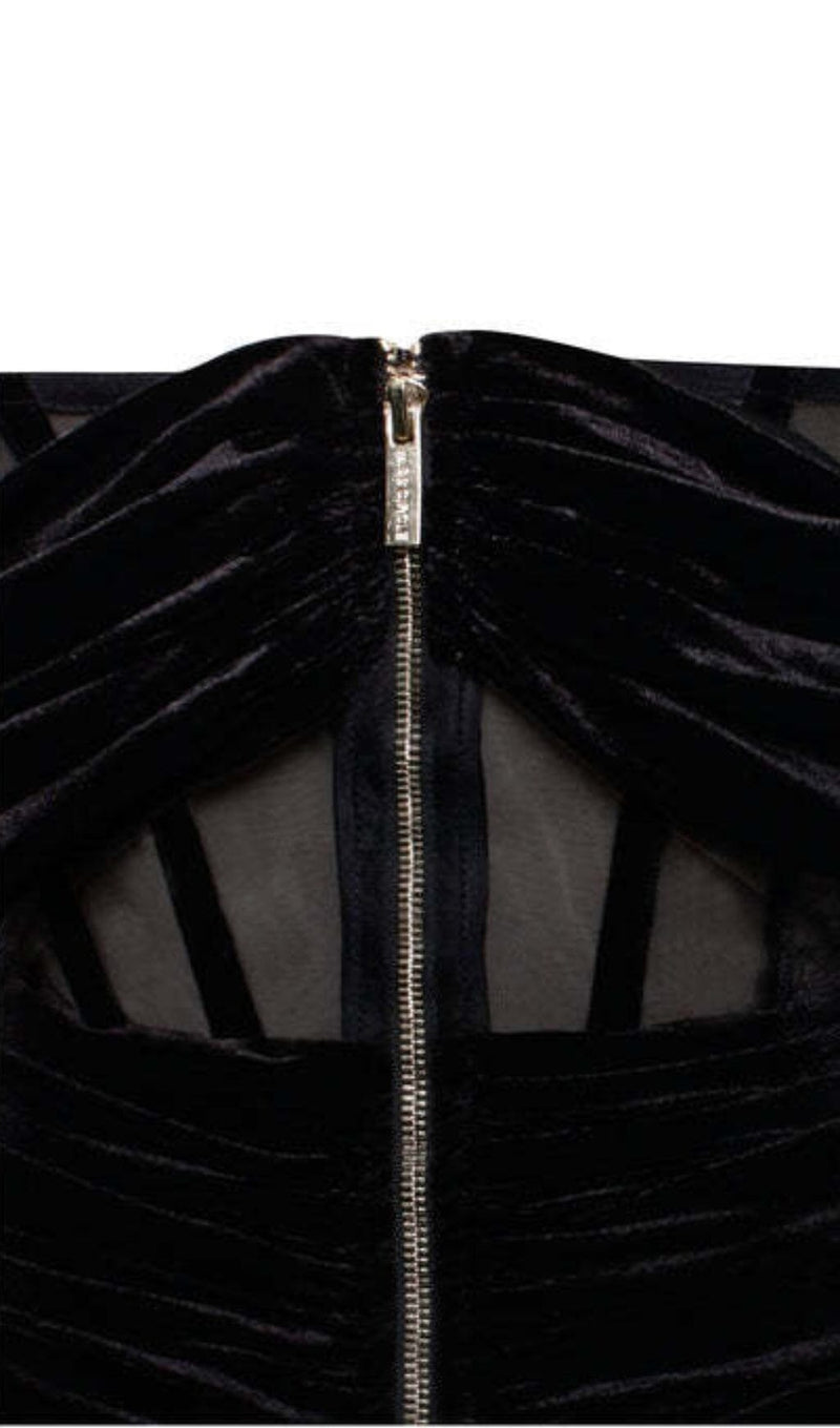 IRISA BLACK DRAPING OFF SHOULDER CORSET DRESS Dresses styleofcb 