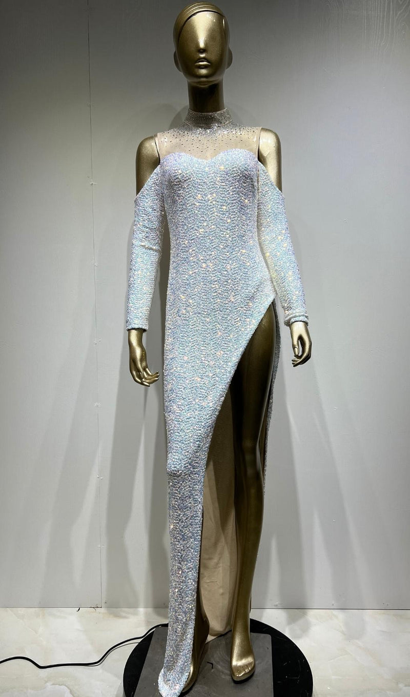 SEQUIN MINI DRESS IN SILVER Dresses styleofcb 