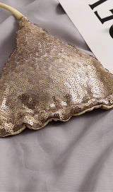 GOLD SEQUIN BIKINI styleofcb 