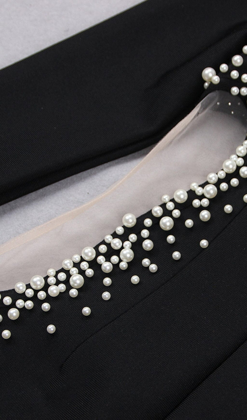 PEARL HOLLOW SEXY DRESS IN BLACK DRESSES styleofcb 