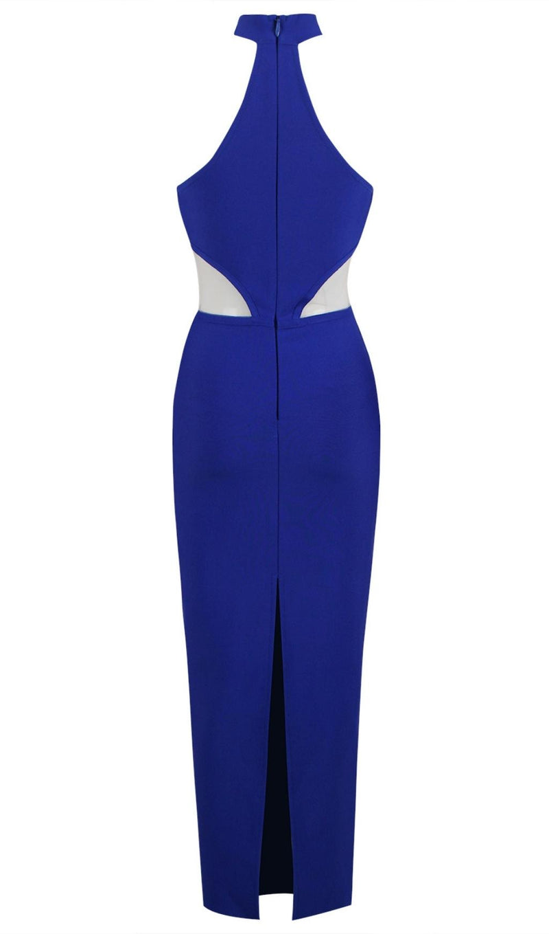 CUTOUT HALTER DRESS IN BLUE Dresses styleofcb 