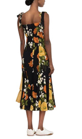 FLORAL-PRINT TIE STRAP DRESS IN LUISA DRESS STYLE OF CB 