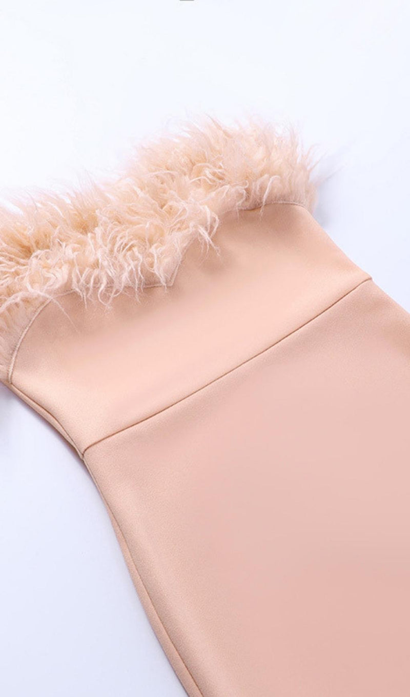 FEATHER BODYCON MIDI DRESS Dresses styleofcb 