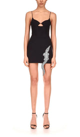 BANDAGE BODYCON MINI DRESS IN BLACK Dresses styleofcb 