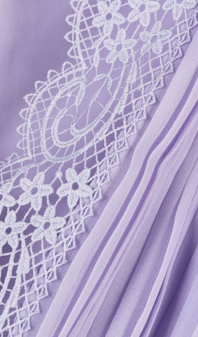 PLEATED CHIFFON MINI DRESS IN LAVENDER styleofcb 