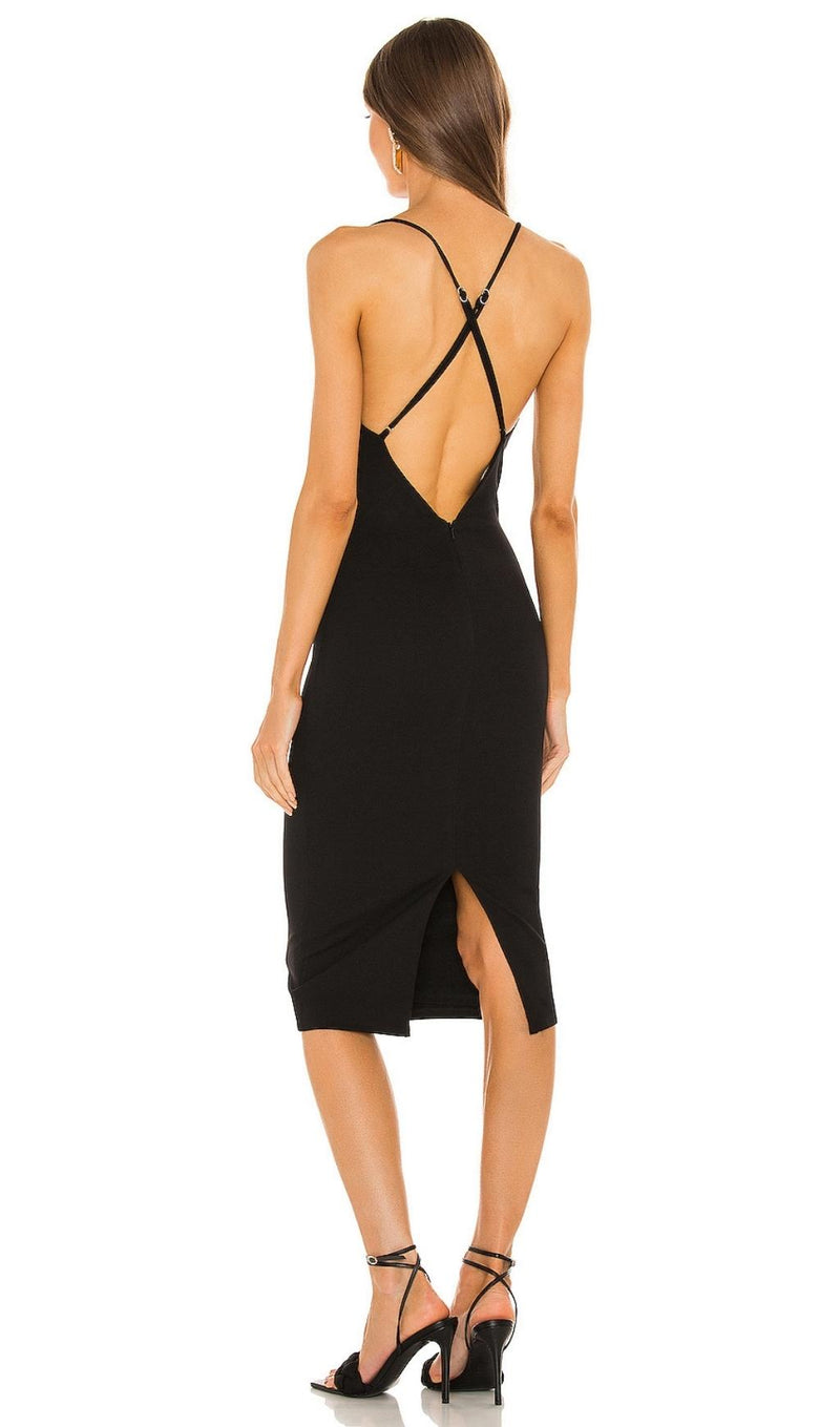BANDAGE CUT OUT MIDI DRESS IN BLACK Dresses styleofcb 