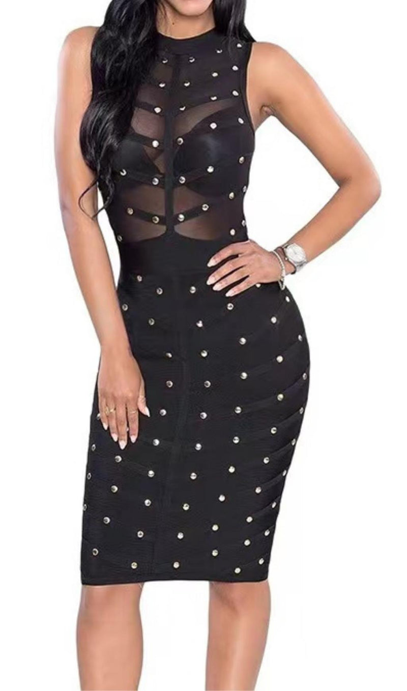 BANDAGE BODYCON MESH MINI DRESS Dresses styleofcb 