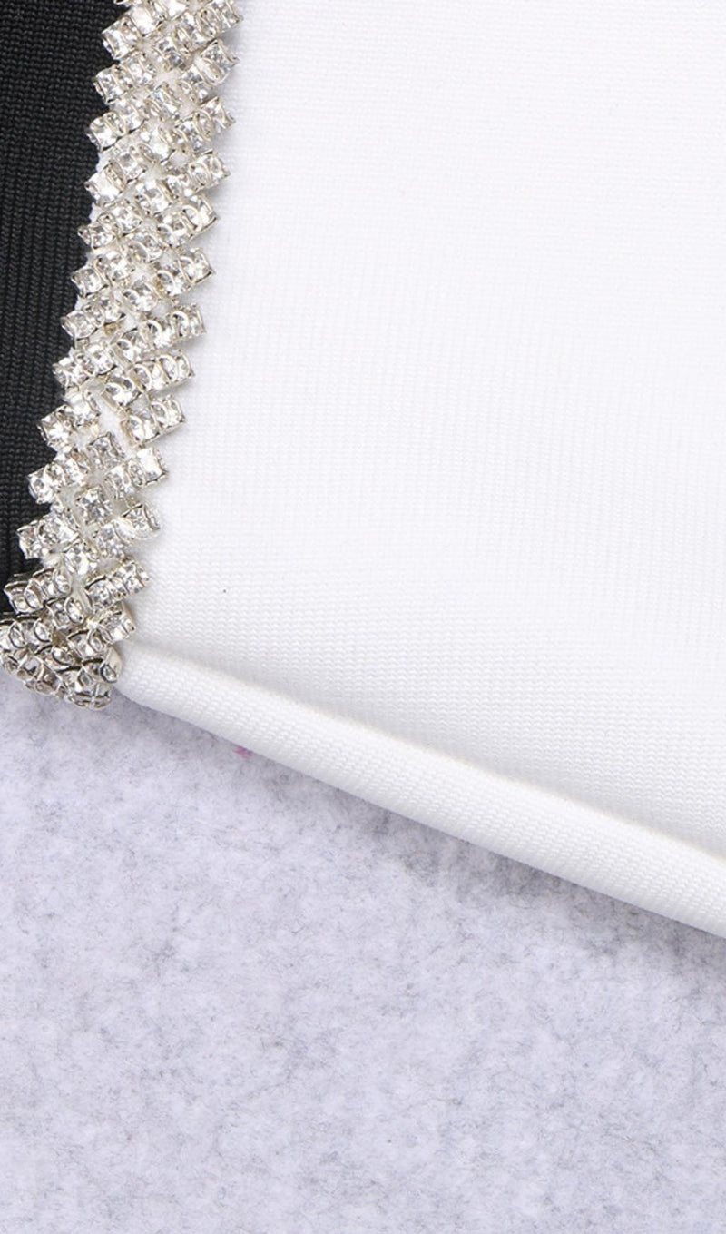 RHINESTONE BANDAGE MINI DRESS styleofcb 