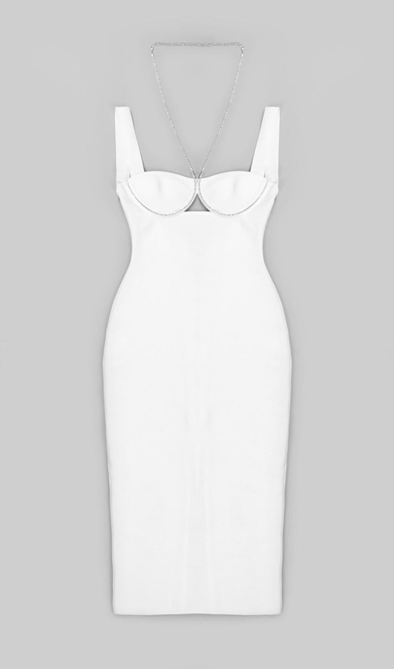 BANDAGE SLEEVELESS MIDI DRESS IN WHITE Dresses styleofcb 
