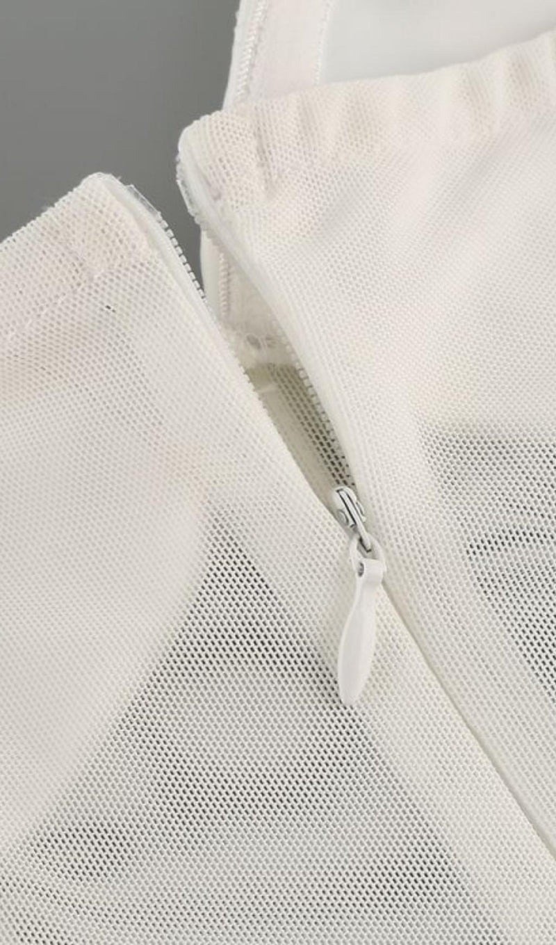STRAPLESS GAUZE MAXI DRESS IN WHITE Dresses styleofcb 