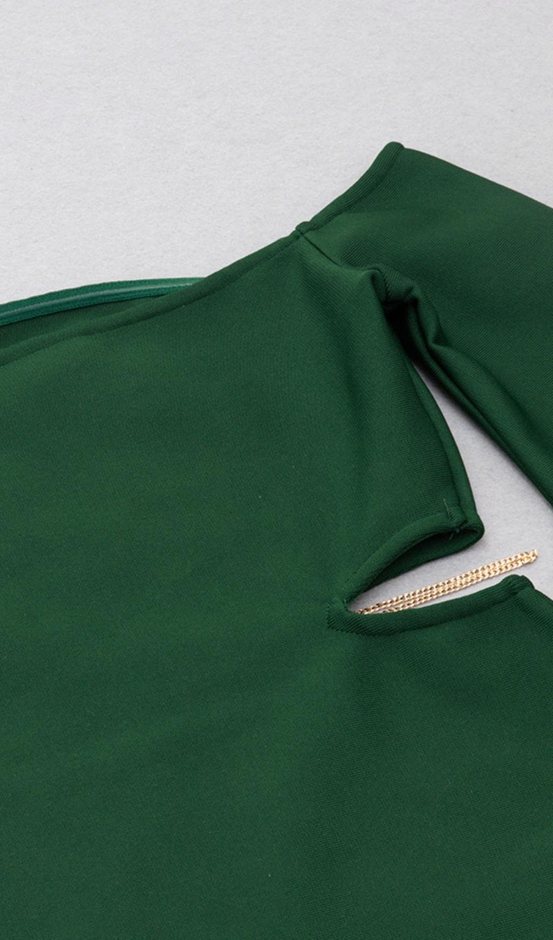 OFF THE SHOULDER MINI DRESS IN GREEN Dresses styleofcb 